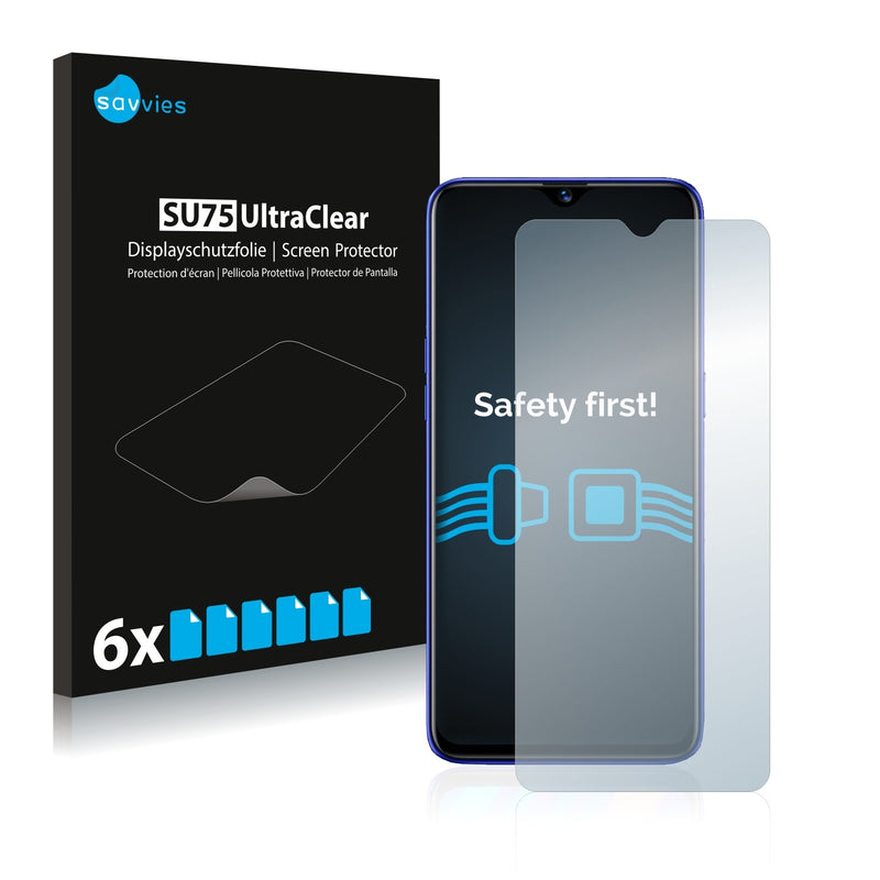 6x Savvies SU75 Screen Protector for Oppo Realme 3 Pro