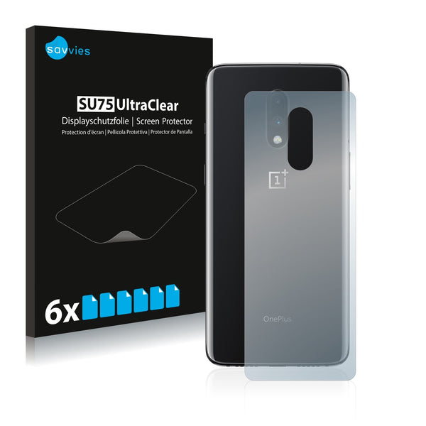 6x Savvies SU75 Screen Protector for OnePlus 7 (Back)