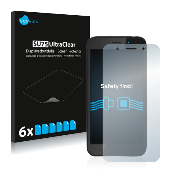 6x Savvies SU75 Screen Protector for Shiftphones Shift5me