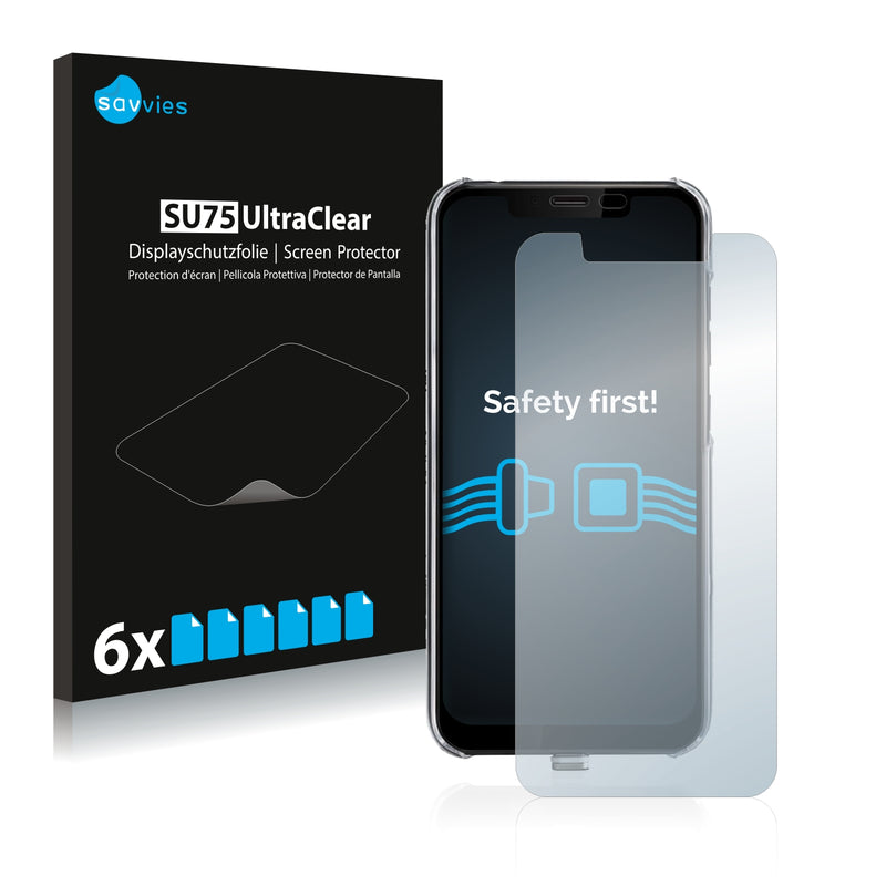 6x Savvies SU75 Screen Protector for Gigaset GS195LS