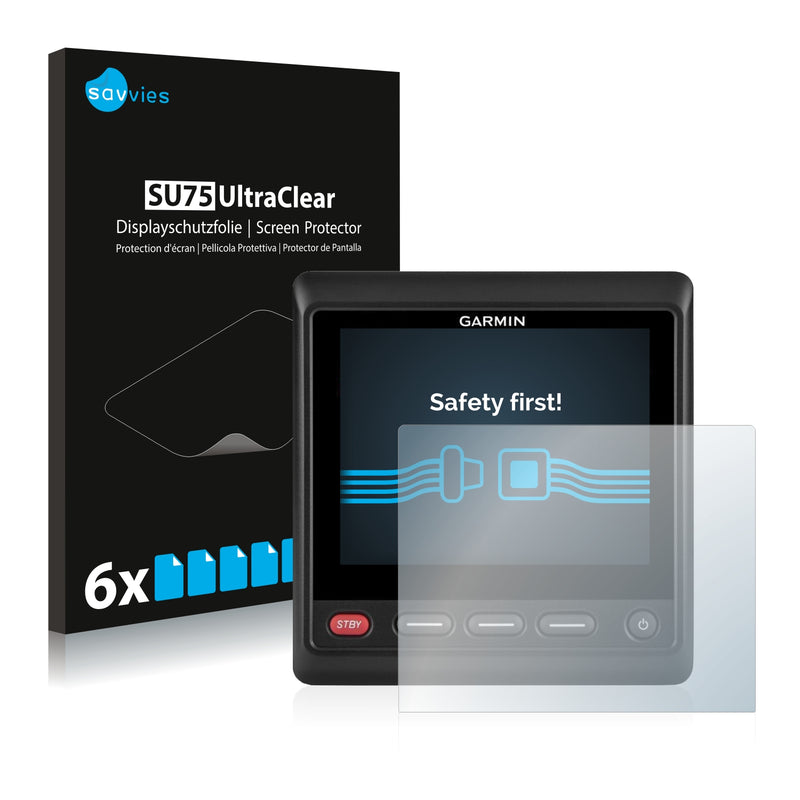 6x Savvies SU75 Screen Protector for Garmin GHC 20