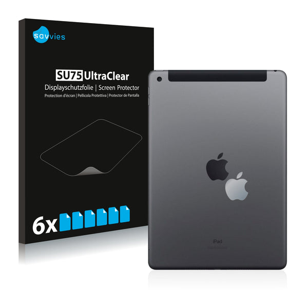 6x Savvies SU75 Screen Protector for Apple iPad WiFi 10.2 2019 (Logo)
