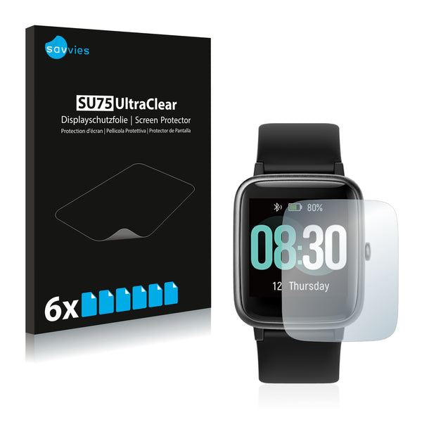 6x Savvies SU75 Screen Protector for Umidigi Uwatch 3