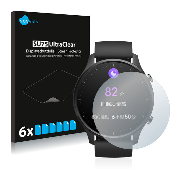 6x Savvies SU75 Screen Protector for Xiaomi Mi Watch Color