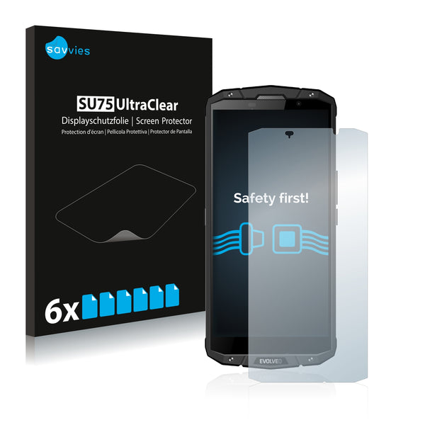 6x Savvies SU75 Screen Protector for Evolveo Strongphone G7