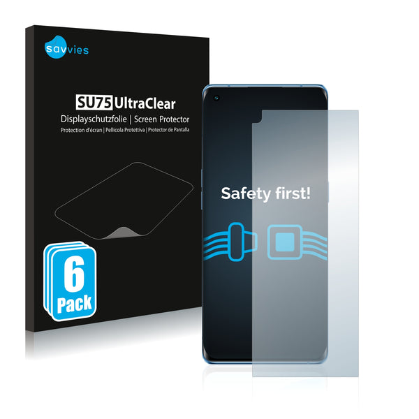 6x Savvies SU75 Screen Protector for Oppo Reno 6 Pro 5G (Snapdragon)