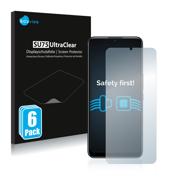 6x Savvies SU75 Screen Protector for TCL 20 R 5G