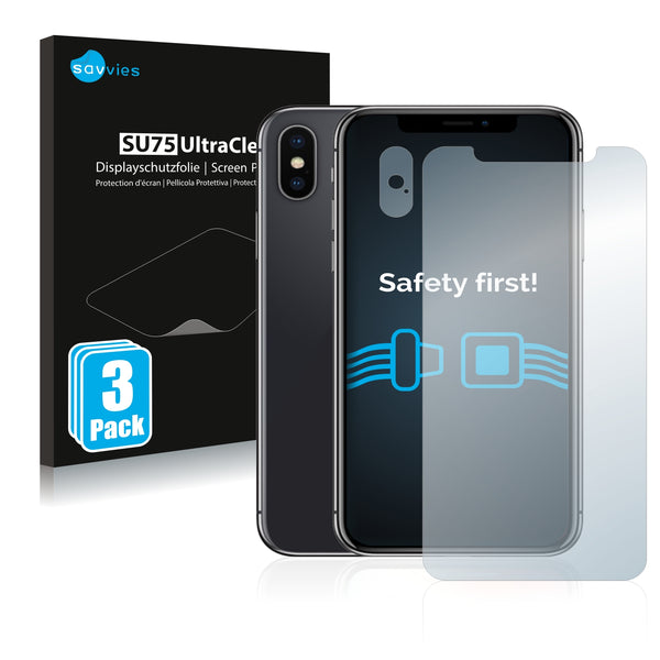 6x Savvies SU75 Screen Protector for Apple iPhone X (Front + cam)