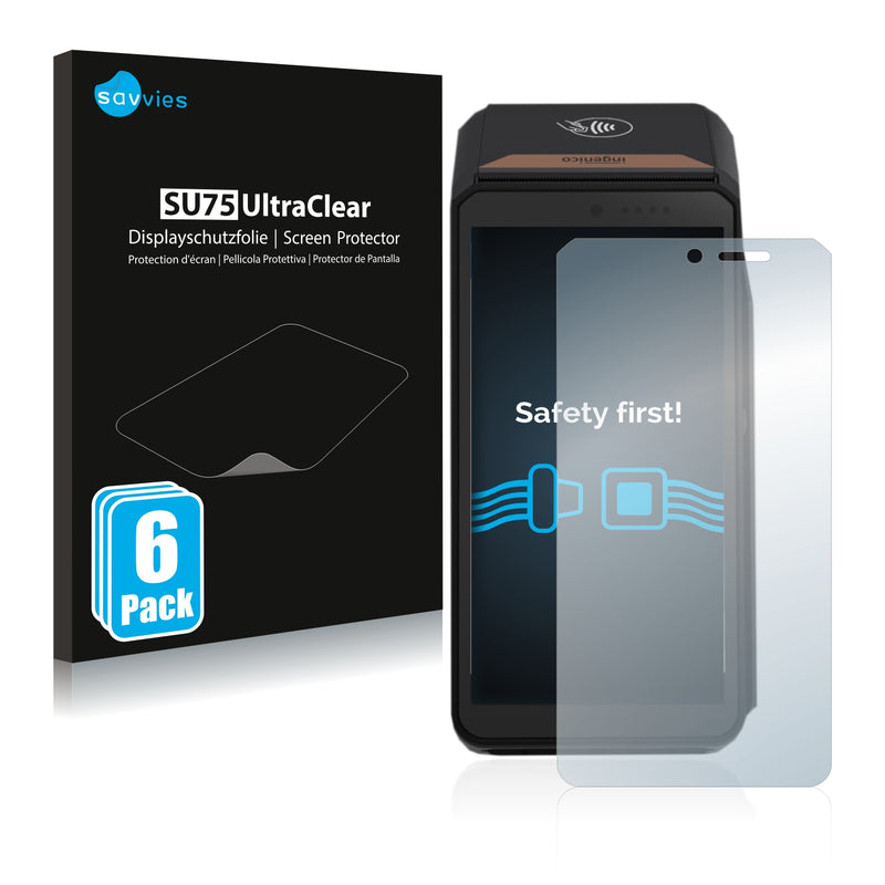 6x Savvies SU75 Screen Protector for Ingenico Axium DX8000