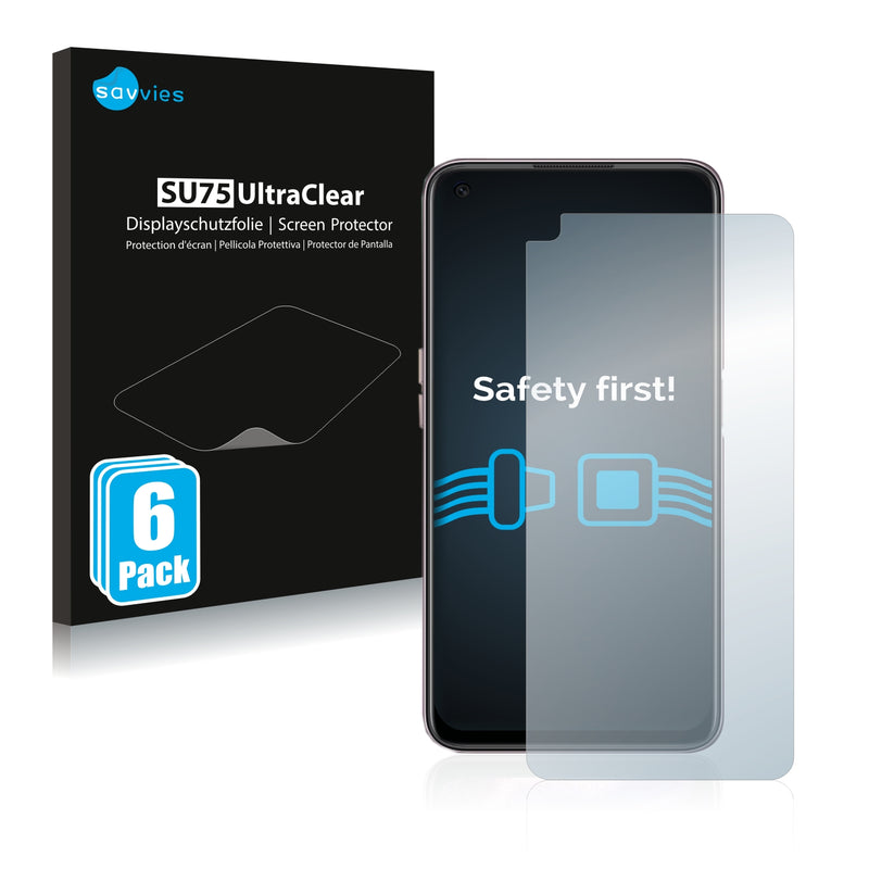 6x Savvies SU75 Screen Protector for Oppo K9s