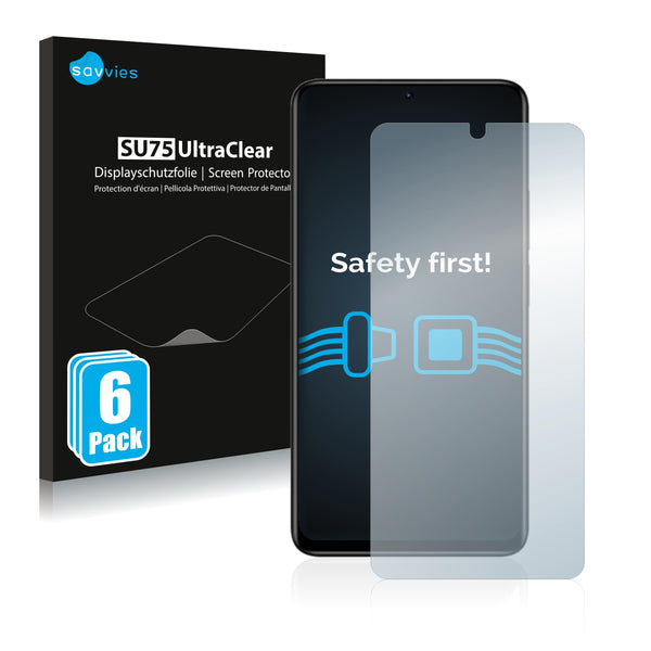 6x Savvies SU75 Screen Protector for Xiaomi Redmi Note 11 Pro