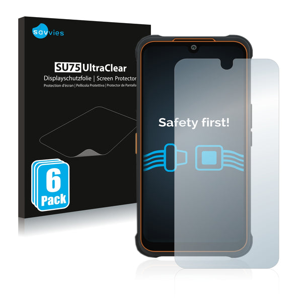 6x Savvies SU75 Screen Protector for AGM Glory