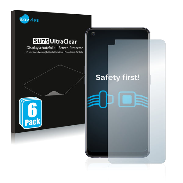 6x Savvies SU75 Screen Protector for Oppo Reno 6 Lite