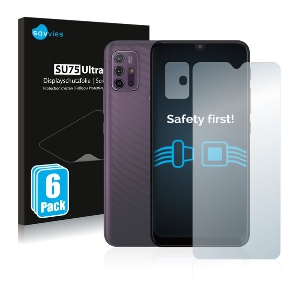 6x Savvies SU75 Screen Protector for Motorola Moto G10 (Front + cam)