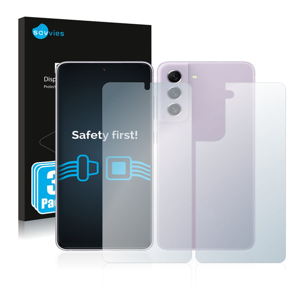 6x Savvies SU75 Screen Protector for Samsung Galaxy S21 FE 5G (Front + Back)