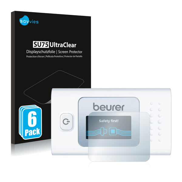 6x Savvies SU75 Screen Protector for Beurer PO 35