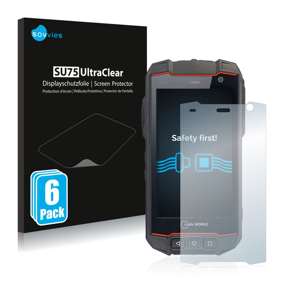 6x Savvies SU75 Screen Protector for i.safe IS530.M1