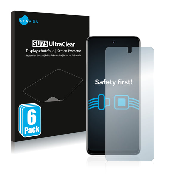6x Savvies SU75 Screen Protector for Motorola Moto E32