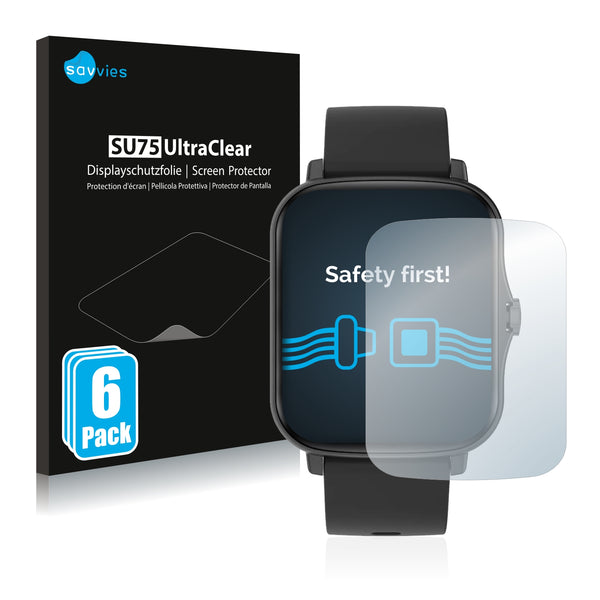 6x Savvies SU75 Screen Protector for Findtime Y20 Pro