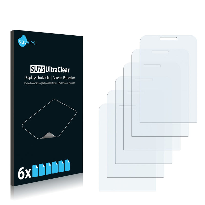 6x Savvies SU75 Screen Protector for Simvalley Mobile SX-330