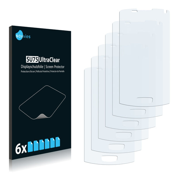 6x Savvies SU75 Screen Protector for Samsung Wave 3 S8600