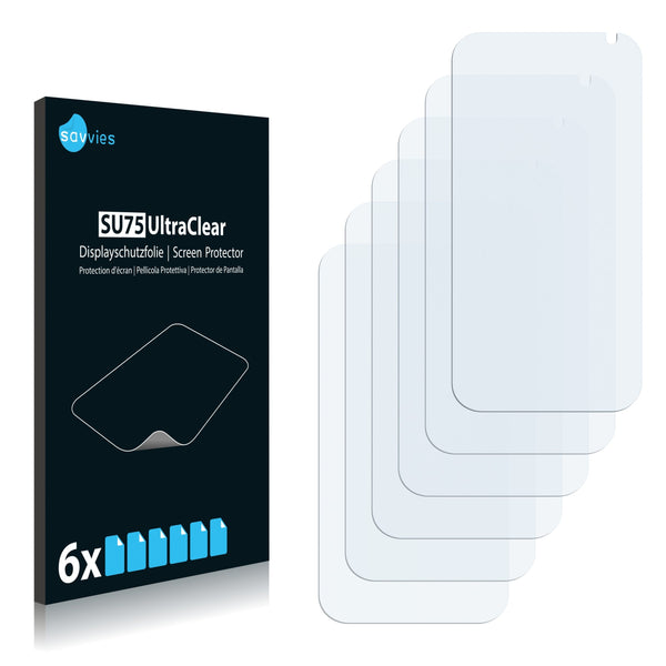 6x Savvies SU75 Screen Protector for HTC ThunderBolt 2