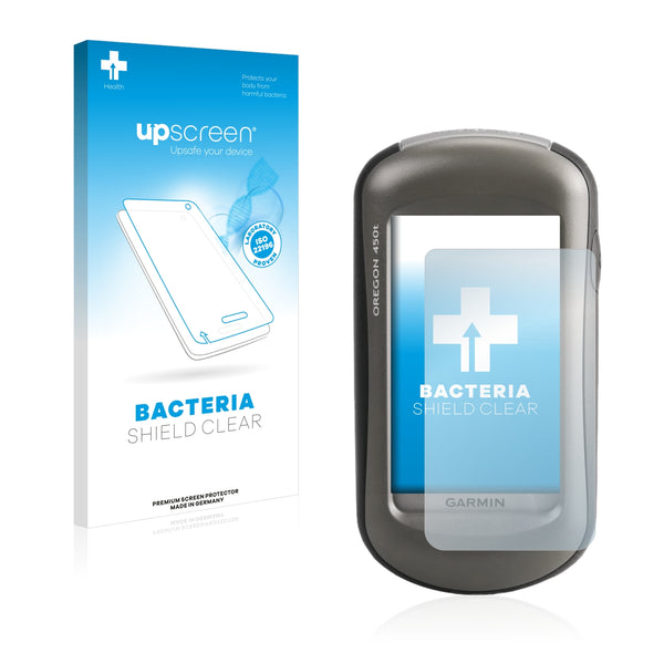 upscreen Bacteria Shield Clear Premium Antibacterial Screen Protector for Garmin Oregon 450