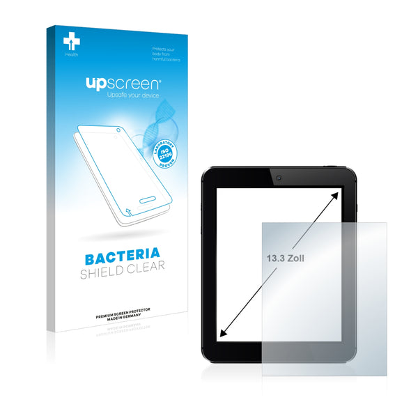 upscreen Bacteria Shield Clear Premium Antibacterial Screen Protector for Tablets with 13.3 inch Displays [294 mm x 165.5 mm, 16:9]
