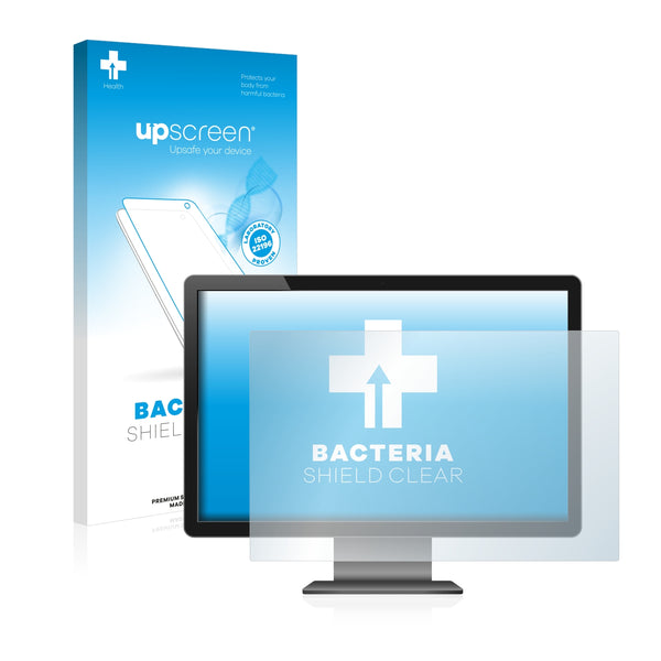 upscreen Bacteria Shield Clear Premium Antibacterial Screen Protector for Flat panel monitors with 20 inch Displays [443 mm x 250 mm, 16:9]