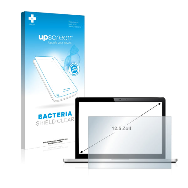 upscreen Bacteria Shield Clear Premium Antibacterial Screen Protector for Laptops and Ultrabooks with 12.5 inch Displays [277 mm x 156 mm, 16:9]