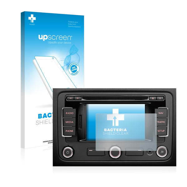 upscreen Bacteria Shield Clear Premium Antibacterial Screen Protector for Volkswagen Passat B7 2010-2015 RNS 315 5