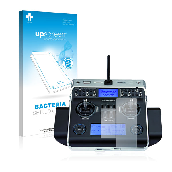 upscreen Bacteria Shield Clear Premium Antibacterial Screen Protector for Graupner MC-32 HoTT