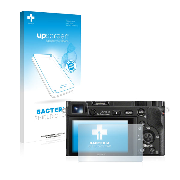 upscreen Bacteria Shield Clear Premium Antibacterial Screen Protector for Sony Alpha 6000