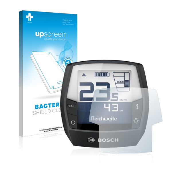 upscreen Bacteria Shield Clear Premium Antibacterial Screen Protector for Bosch Intuvia Performance Line (E-Bike Display)