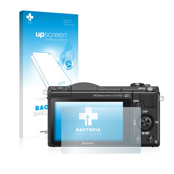 upscreen Bacteria Shield Clear Premium Antibacterial Screen Protector for Sony Alpha 5100 (DSLR-A5100)