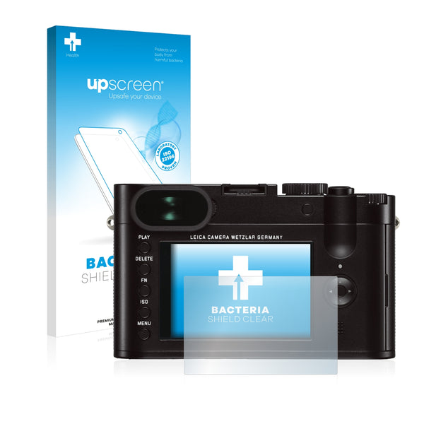 upscreen Bacteria Shield Clear Premium Antibacterial Screen Protector for Leica Q (Typ 116)