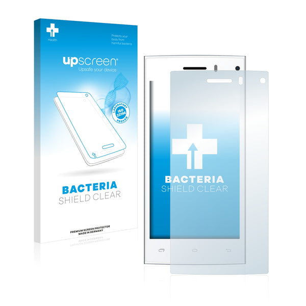 upscreen Bacteria Shield Clear Premium Antibacterial Screen Protector for Mode Italia LifeUp