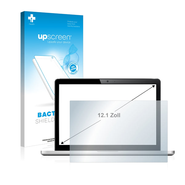 upscreen Bacteria Shield Clear Premium Antibacterial Screen Protector for Laptops and Ultrabooks with 12.1 inch Displays [261 mm x 164 mm, 16:10]