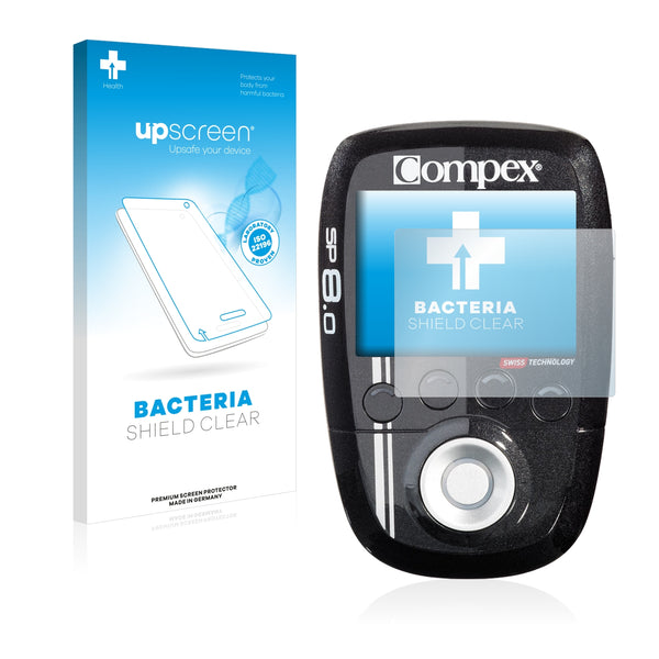 upscreen Bacteria Shield Clear Premium Antibacterial Screen Protector for Compex SP 8.0