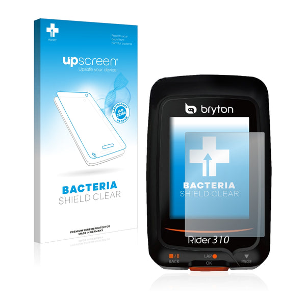 upscreen Bacteria Shield Clear Premium Antibacterial Screen Protector for Bryton Rider 310