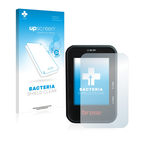 upscreen Bacteria Shield Clear Premium Antibacterial Screen Protector for Brose Classic Display 2015 (E-Bike Display)