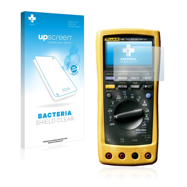 upscreen Bacteria Shield Clear Premium Antibacterial Screen Protector for Fluke MultiMeter 189