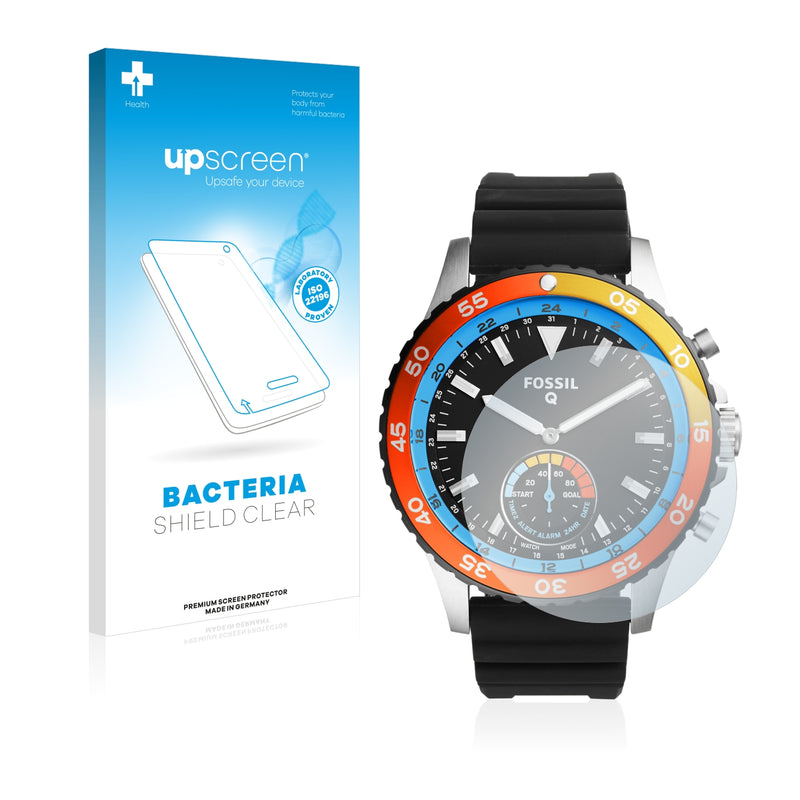 upscreen Bacteria Shield Clear Premium Antibacterial Screen Protector for Fossil Q Crewmaster