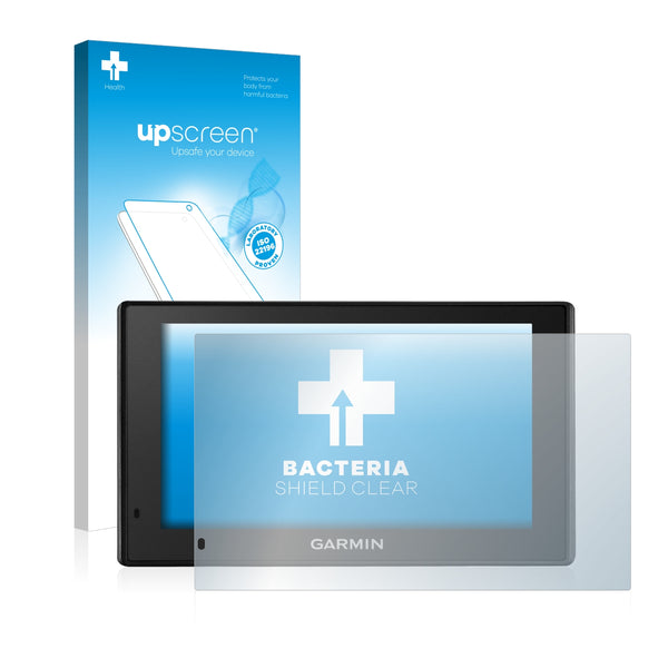 upscreen Bacteria Shield Clear Premium Antibacterial Screen Protector for Garmin DriveSmart 51 LMT-D