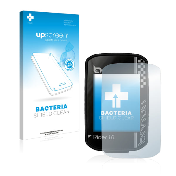upscreen Bacteria Shield Clear Premium Antibacterial Screen Protector for Bryton Rider 10