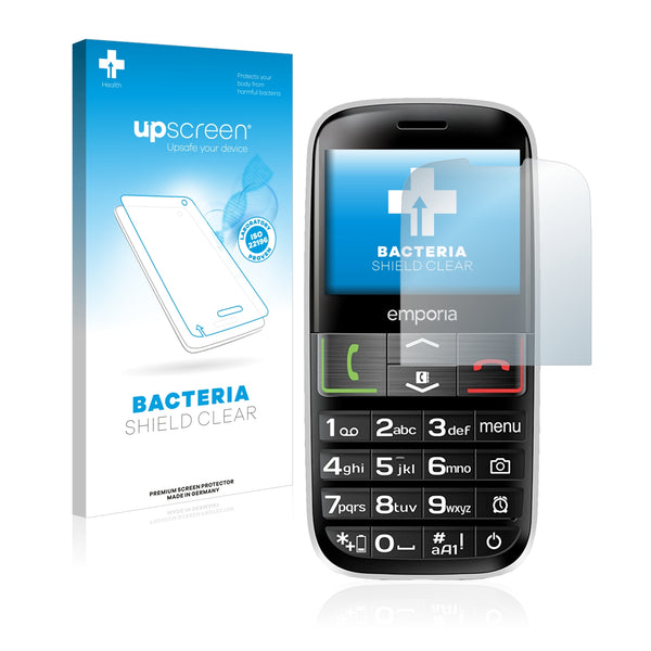 upscreen Bacteria Shield Clear Premium Antibacterial Screen Protector for Emporia Euphoria V50-3G