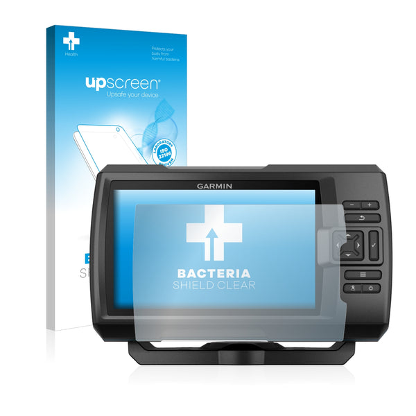 upscreen Bacteria Shield Clear Premium Antibacterial Screen Protector for Garmin Striker Plus 5cv