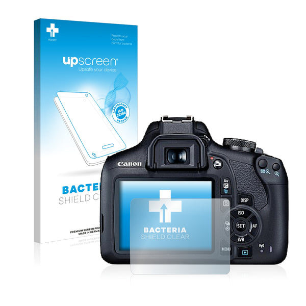 upscreen Bacteria Shield Clear Premium Antibacterial Screen Protector for Canon EOS 2000D