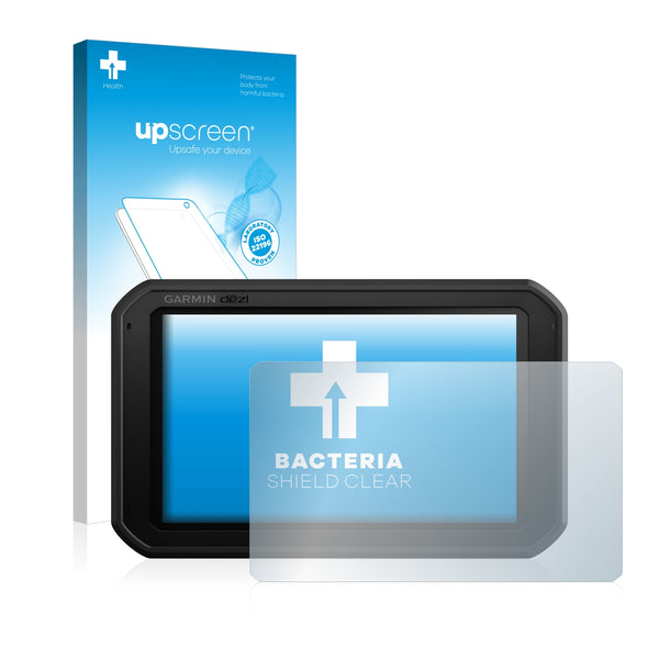 upscreen Bacteria Shield Clear Premium Antibacterial Screen Protector for Garmin dezl 780 LMT-D
