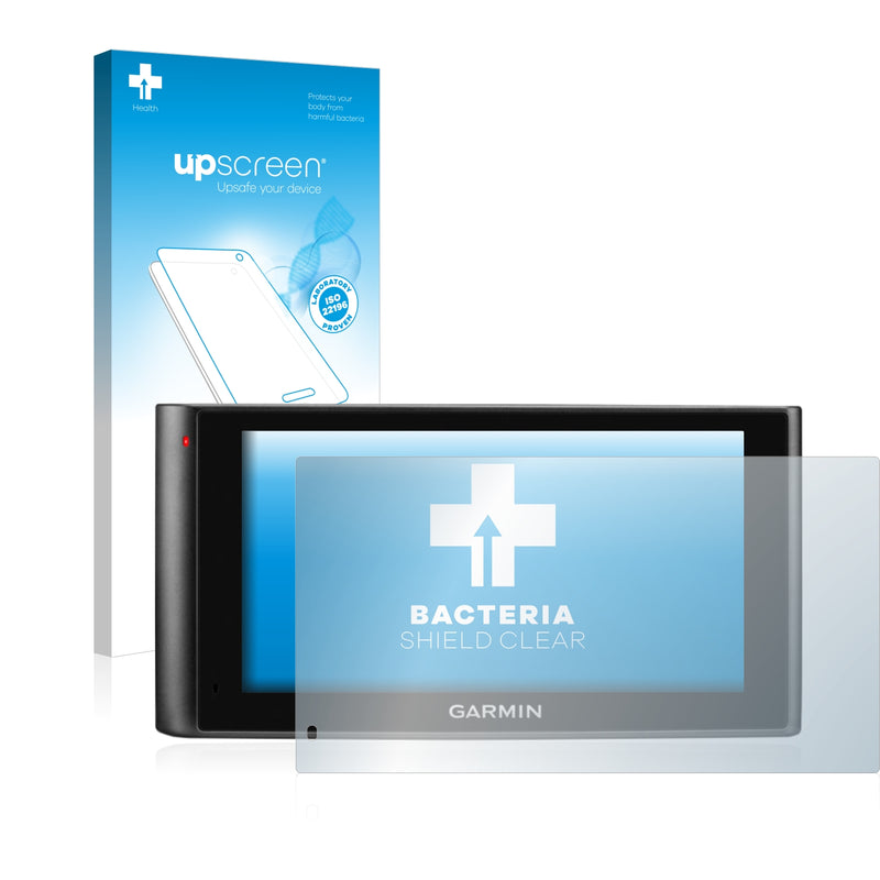 upscreen Bacteria Shield Clear Premium Antibacterial Screen Protector for Garmin dezlCam LMT